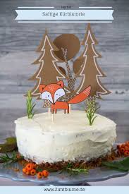 Waldtiere Torte Herbstliche Kurbistorte Mit Zimt Mascarpone Creme Rezept Torten Mascarpone Creme Kurbis