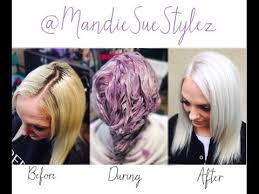 With bleached hair, the lavender fades very fast as it is a very diluted purple. Blonde Lavender Hair Goes Platinum Blonde Root Touch Up Flipboard