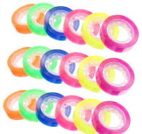 WRITWAA Assorted Color Bopp Clear Tape Rolls, Easy to Refill, Suitable for  Daily Use, Invisible Packing