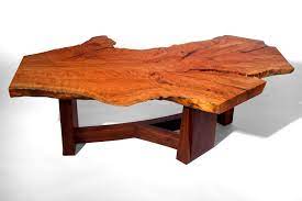 The reclaimed wood finish highlights natural wood variations such as cracks and knots which add to the piece's. Hand Crafted Live Edge Beech Slab Coffee Table By J Holtz Furniture Custommade Com