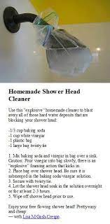 Shower Head Cleaner Homemade Household Cleaning Tips House Cleaning Tips Cleaning Hacks