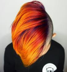 Kylierosehairartist Painting With Fire Colors Used Purple Rain Wrath Cosmic Sunshine By Arctic Fox Hair Color Arc Fire Hair Fox Hair Dye Fire Hair Color