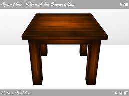 360° view images sorara square table and chair set cover outdoor porch furniture cover, water proof, all weather protection, 84'' l x 84'' w x 36'' h visit the sorara store. Second Life Marketplace Ew Square Table With A Texture Changer Menu