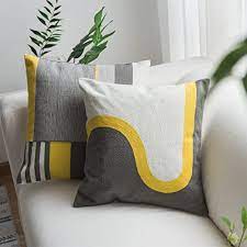 Here is another similar example you also need to check out. Amazon Com Lananas Throw Pillow Covers Modern Decorative Geometric Home Cushion Cover For Couch Sofa Bed 18 Inch Set Of 2 18 X 18 Grey Yellow 18 X18 Grey Yellow Home Kitchen