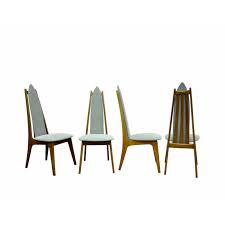 Set Of 4 Vintage Mid Century Modern Sculptural Walnut Dining Chairs Danish Style Walnut Dining Chairs Dining Chairs Side Chairs Dining