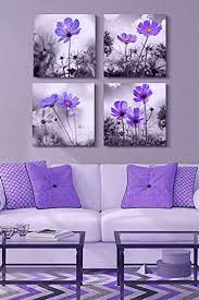 Winter Decorating Ideas Decorating With Winter Floral Wall Art Home Wall Art Decor Purple Wall Decor Violet Wall Art Purple Home Decor