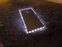 Pro Glow Cornhole Lights Illuminates 6ft Of Lights In 3 2ft Sections W 60 Hrs Of Cornhole Luminocity 3aa Bat Cornhole Designs Cornhole Lights Cornhole