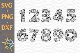 Download Mandala Numbers Svg Png Dxf Digital Files Include 769101 Cut Files Design Bundles