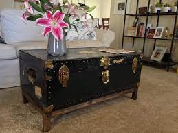I went home for labor day weekend and finally got to. Treasure Chest Style Coffee Table Collection Diy Coffee Table From Antique Steamer Trunk I L Antique Steamer Trunk Rustic Trunk Coffee Table Coffee Table Trunk