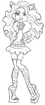 Dress up these two bffs in something comfy and casual while they gossip about boys and celebrities. Monster High Coloring Pages Clawdeen Sleepover