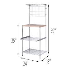 microwave shelving unit with shelves