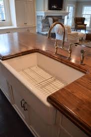 Distressed Walnut Countertop Designed By Studio 76 Kitchens Kitchen Sink Design Kitchen Design Diy Wood Countertops