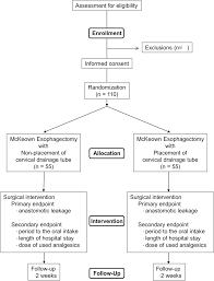 A single incision is made from the chest to the abdomen on the left side, and an incision is made in the neck. Non Placement Versus Placement Of A Drainage Tube Around The Cervical Anastomosis In Mckeown Esophagectomy Study Protocol For A Randomized Controlled Trial Trials Full Text