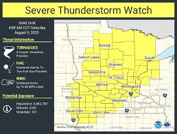 Severe Thunderstorm Watch Map