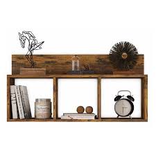 Alibaba.com offers 1,790 floating ledge shelf products. Danya B Xf170517pi Rustic Triple Cubed Floating Shelf With Ledge Wall Mount Cubbie Shelf Aged Wood Walmart Canada