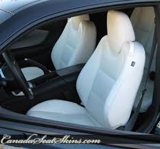 New Camaro Pearl White Leather Upholstery Package Canadaseatskins Com Or Ca Leather Interior Leather Upholstery Car Seats