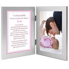 Father's day comes once in the year and every child whether he is a son or a daughter waits for it eagerly. Amazon Com Baby Girl Gift For Daddy First Father S Day Add Photo Baby