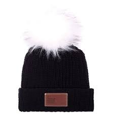 Love Your Melon Black Beanie With White Pom Love Your Melon Love Your Melon Beanie Love Your Melon Hats
