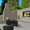 Patio seat wall ideas fire pit patio seating walls. 1