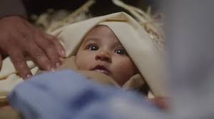 Baby Jesus Yawning as Mary and Joseph Observe