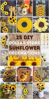 25 Sunflower Dollar Store Diy Home Decor Ideas Fall Crafts Diy Dollar Store Diy Sunflower Wall Decor