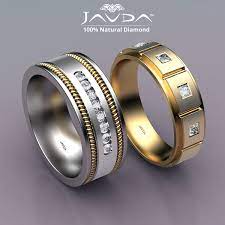 Round Princess Diamond Channel Bezel Set Men S Wedding Band Crafted In 14k Gold Other Metal Option Ar Mens Wedding Bands Amazing Wedding Rings Wedding Bands