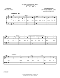 Let It Go Frozen 5 Finger Blues Piano Piano Music Let It Be