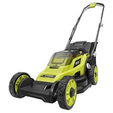 Keep your lawn looking sharp with a lawn mower from ryobi. 13 In One 18 Volt Lithium Ion Cordless Battery Walk Behind Push Lawn Mower 4 0 Ah Battery Charger Included Ryobi Tools