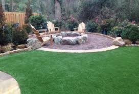 Fire pit on artificial grass. Gibbs Landscape Co On Twitter Another Project Under Construction This Was A Wet Shady Unusable Backyard Space That We Have Installed Synthetic Turf And A Gas Fire Pit Plantings Are Going In