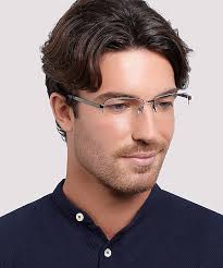 Glasses Direct ™ -Taylor Rectangle Gunmetal Glasses for Men