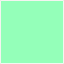Aqua,water in latin, is a variation of cyan that sits between green and blue in the color wheel. 94ffb9 Hex Color Rgb 148 255 185 Aquamarine Green Blue Mint Green