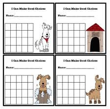 simple behavior chart dog themed