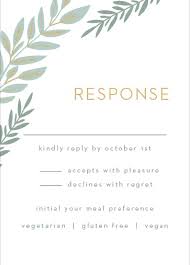 Response Card Wording