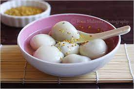 black sesame dumplings tang yuan 芝蔴汤圆 cooking chinese food sweet dumplings sweet soup