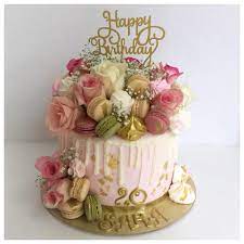 Celebrate birthdays of all ages with a birthday flower cake that smells as sweet as it looks! Fresh Flowers Birthday Cake Linden Cake By Samar Llc Facebook