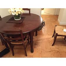 Shop dining room table from pottery barn kids. Pottery Barn Round Extending Dining Room Table W 4 Chairs Aptdeco