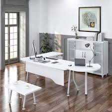 Large l shaped office desks are perfect for any reception area or executive office. Modern Clover 6 Piece L Shaped Desk Office Suite Furniture Set 71 Overstock 28980188