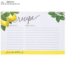 Lemon Recipe Cards In 2020 Bridal Shower Recipes Cards Lemon Themed Bridal Shower Recipe Cards