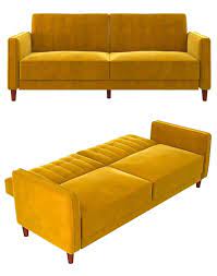 12 Cheap And Stylish Sofa Beds Living In A Shoebox Stylish Sofa Bed Yellow Sofa Sofa Bed Living
