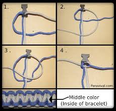 Take your right cord, loop around the the left cord running or working end, go behind the knot and through the loop of the left cord. How To Braid A Paracord Bracelet How To Wiki 89
