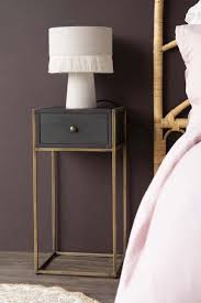 Check out our wooden drawer bedside table selection for the very best in unique or custom, handmade pieces from our vanities & nightstands shops. Black Wood And Brass Leg Bedside Table Rockett St George
