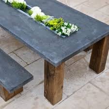 Concrete Table Similiar Design Could Be Used For Outdoor Bbq Area House Decorators Collection Concrete Outdoor Table Outdoor Table Decor Diy Patio Table
