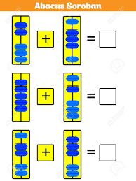 In japanese language, the abacus is called soroban. Abacus Soroban Kids Learn Numbers With Abacus Math Worksheet Stock Photo Picture And Royalty Free Image Image 112392183