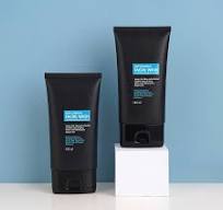 Premium Black Custom Logo Plastic Product Cosmetic Plastic Packaging  Squeeze Oval Face Wash Plastic Tube