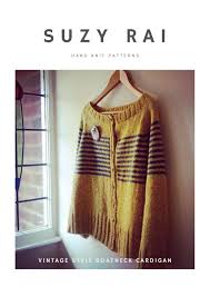 So many free knitting patterns to download today! Vintage Style Boat Neck Cardigan Knitting Pattern By Suzy Rai