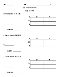 Discover new strategies for multiplying large numbers. Two By Two Area Model For Multiplication Worksheets Tpt