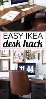 Omg Cool Desks Are So Hard To Find And They Can Be So Expensive Love This Ikea Desk And Ikea Table Hack Such A Gre Ikea Desk Hack Desk Hacks Ikea