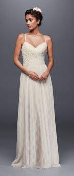 Soft Lace Wedding Dress With Pleated Bodice David S Bridal Sweetheart Neck Wedding Dress Trendy Wedding Dresses Short Wedding Dress
