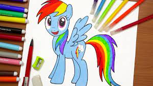 رسم رينبو داش من مهرتي الصغيرة my little pony rainbow dash youtube