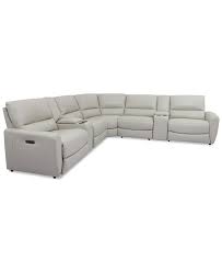 Shop quality sectionals for your home! Furniture Danvors 7 Pc Leather Sectional Sofa With 4 Power Recliners Power Headrests And 2 Consoles Reviews Furniture Macy S